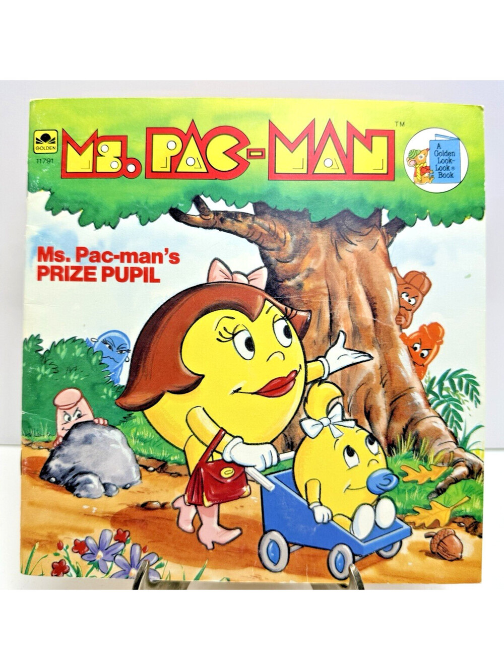 Vtg Ms. Pac-Man's Prize Pupil Paperback 1983 A Golden Look-Look Book 80s